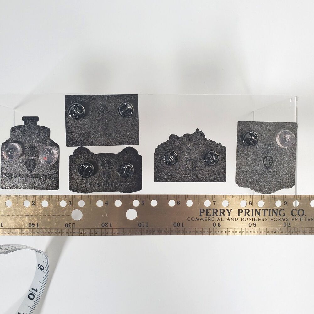 Harry Potter Enamel 5 Pin Set Magical Places Loot Crate 2021 Hogwarts Hogsmeade - Picture 8 of 12